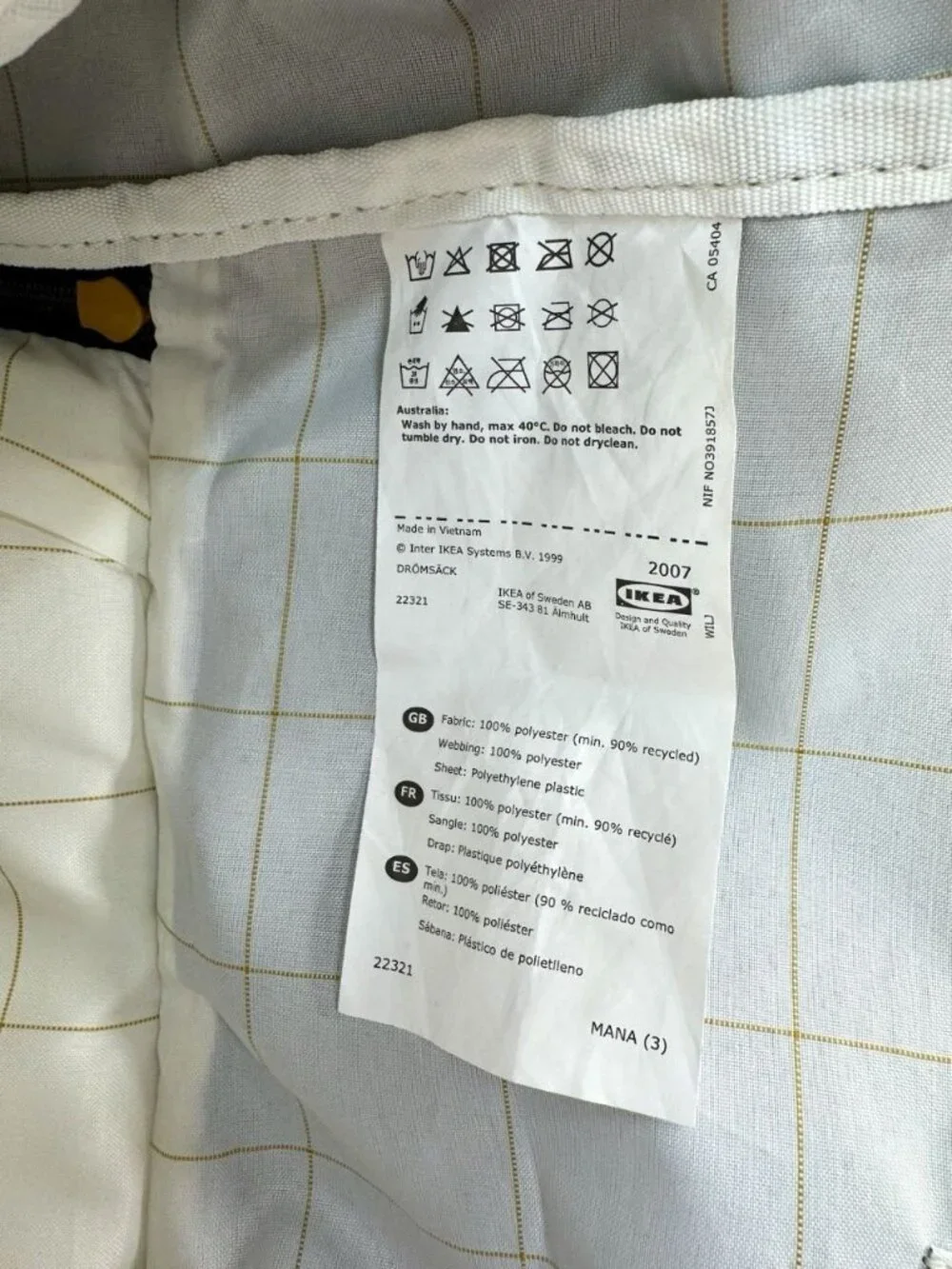 Ikea Dromsak Bag 21 Liter Green Canvas Backpack Laptop Daypack Camping 22321